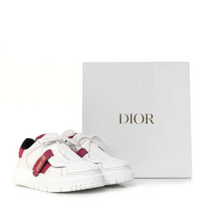 Christian Dior Suede Patent Terry Cloth Dior-ID Platform Sneakers 38 White Framboise 9 of 9