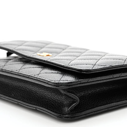 Chanel Caviar Quilted Wallet on Chain WOC Black 9 of 9