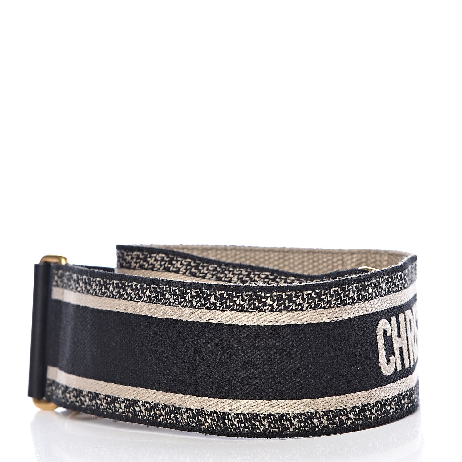 Christian Dior Canvas Embroidered Adjustable Shoulder Strap Blue 2 of 8