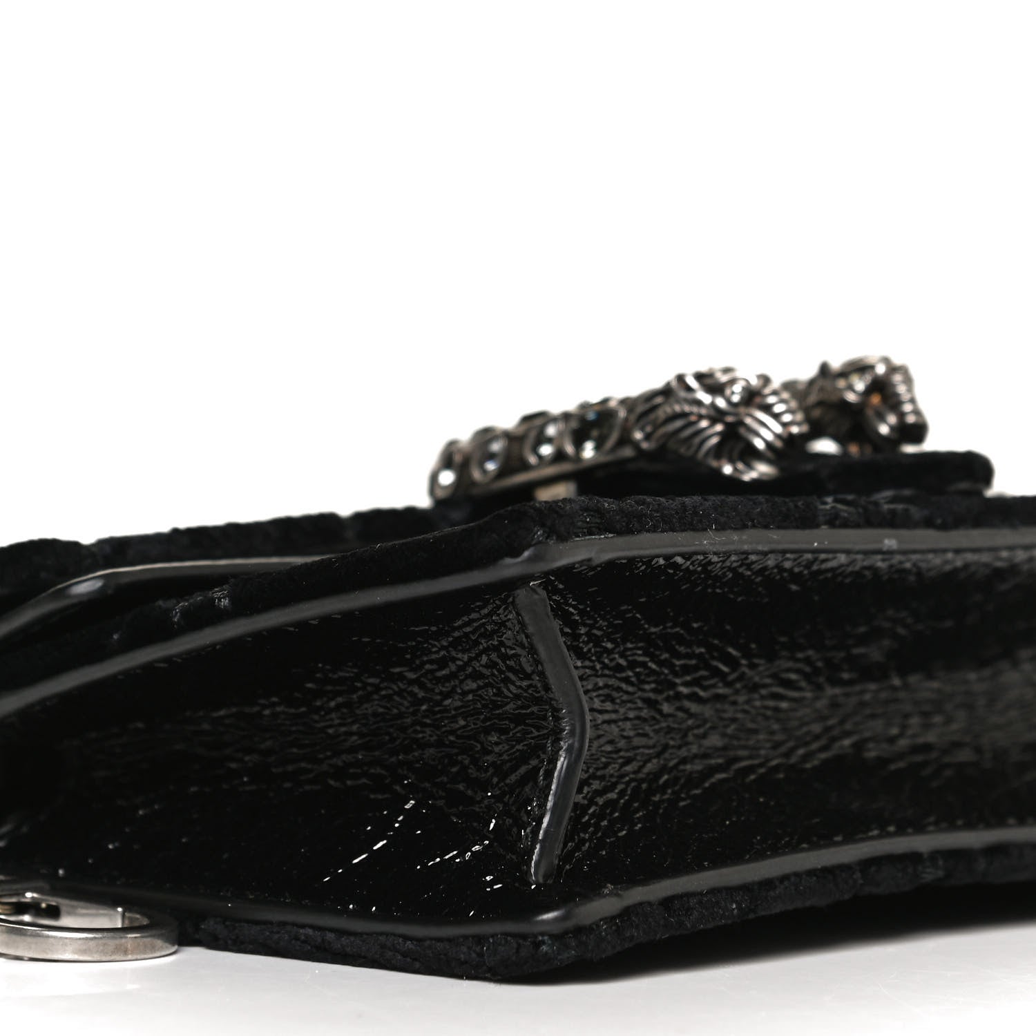 Gucci Velvet GG Monogram Super Mini Dionysus Shoulder Bag Black 8 of 10