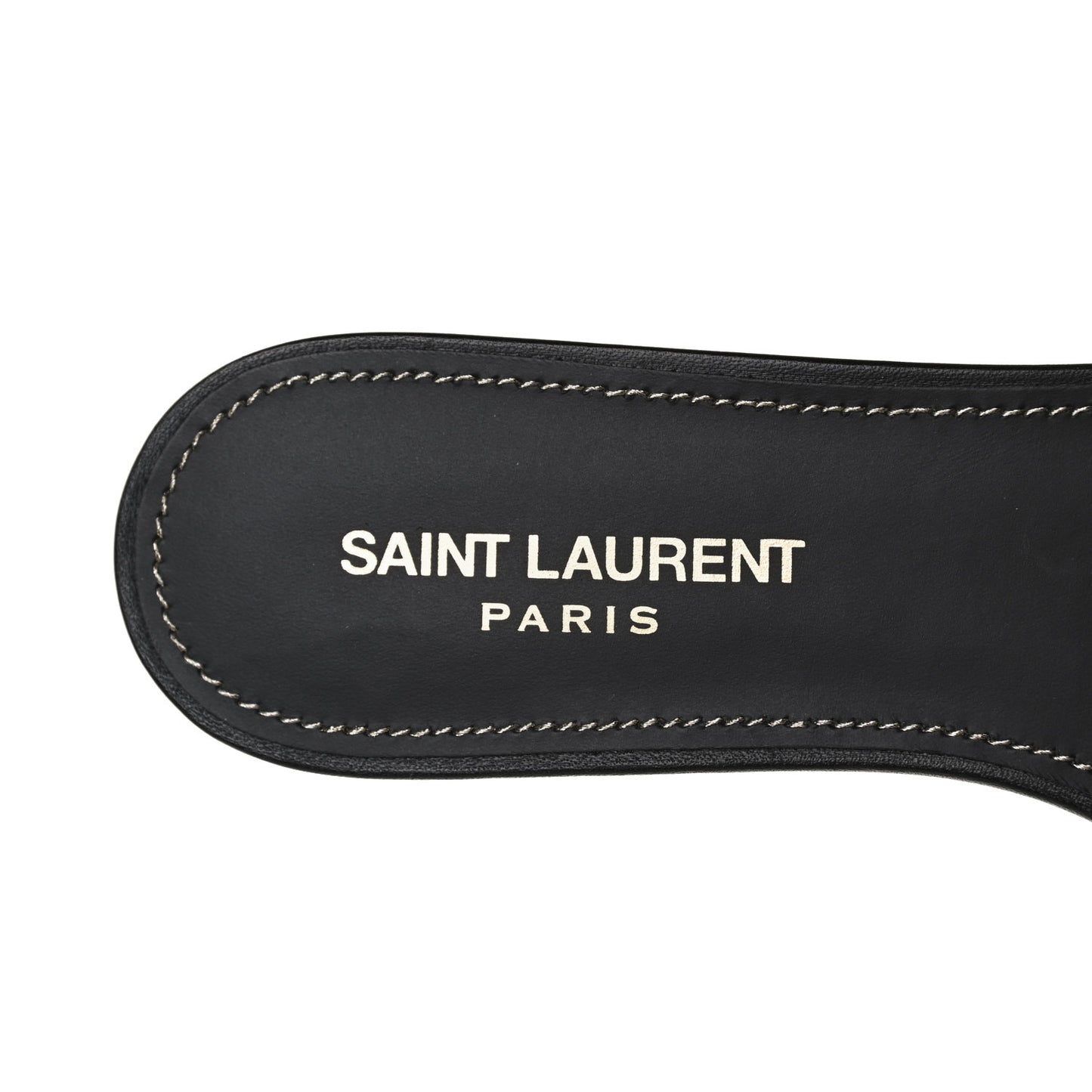 Calfskin Nu Pied 05 Slide Sandals 38 Black