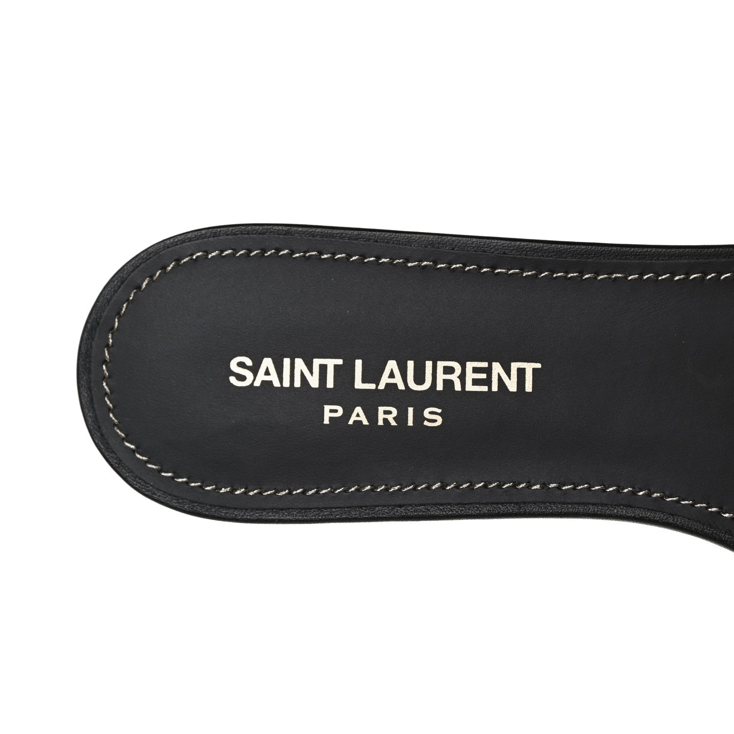 Saint Laurent Calfskin Nu Pied 05 Slide Sandals 38 Black 11 of 12