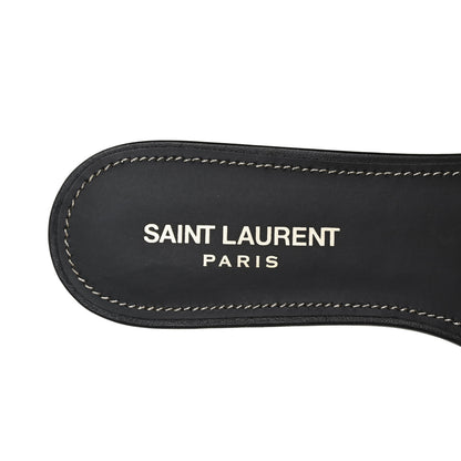 Saint Laurent Calfskin Nu Pied 05 Slide Sandals 38 Black 11 of 12