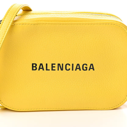 Balenciaga Smooth Calfskin Logo XS Everyday Camera Bag Jaune Soleil Black 9 of 9