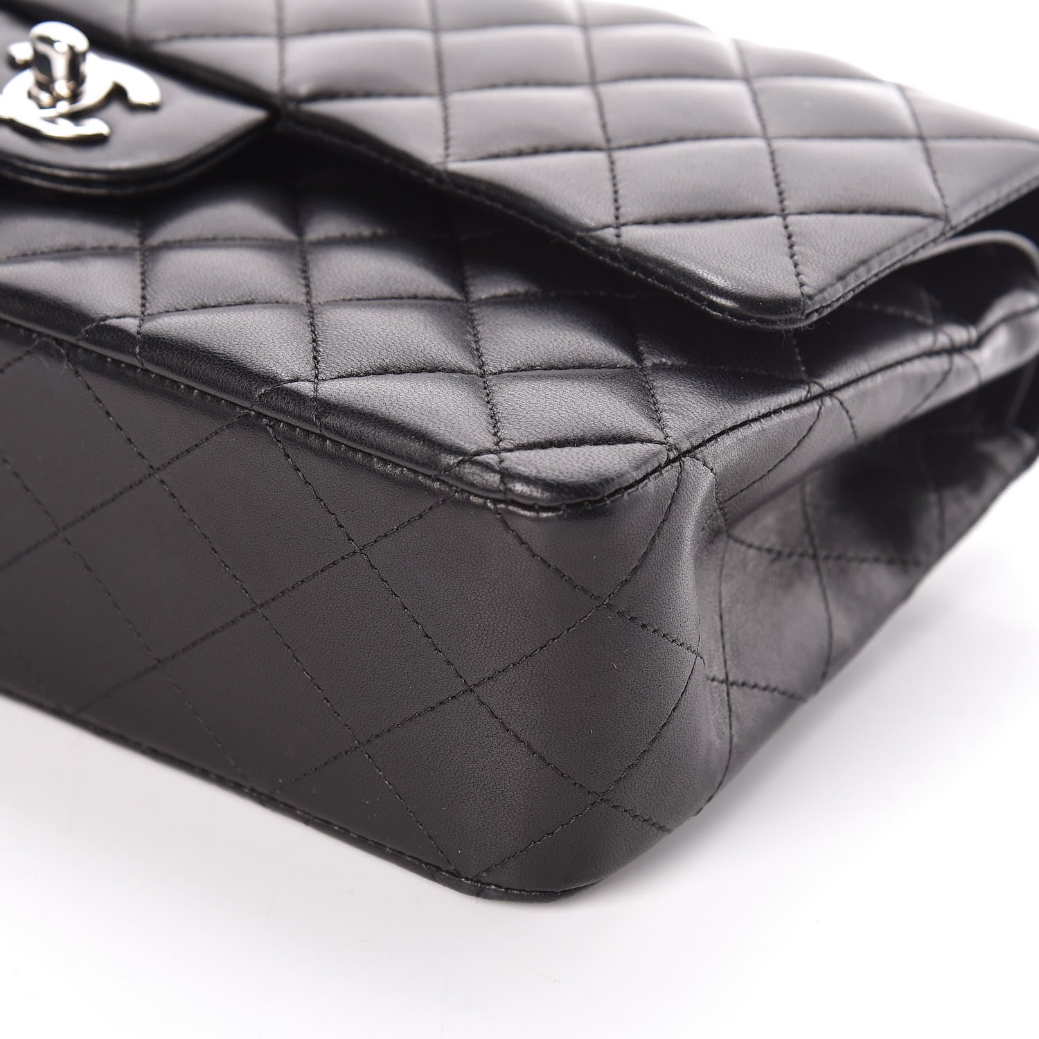 Chanel Lambskin Quilted Medium Double Flap Black 6 of 13