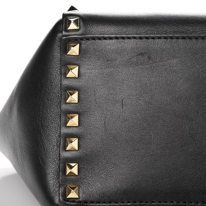 Valentino Garavani Vitello Small Rockstud Double Handle Tote Black 7 of 12