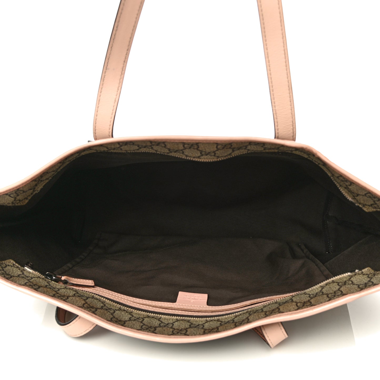 GG Supreme Monogram Medium Zippered Shopping Tote Pink
