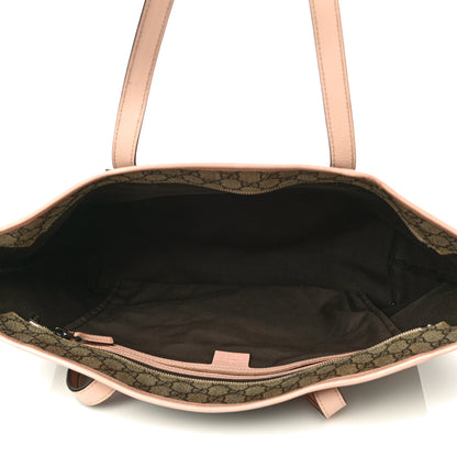 Gucci GG Supreme Monogram Medium Zippered Shopping Tote Pink 4 of 16