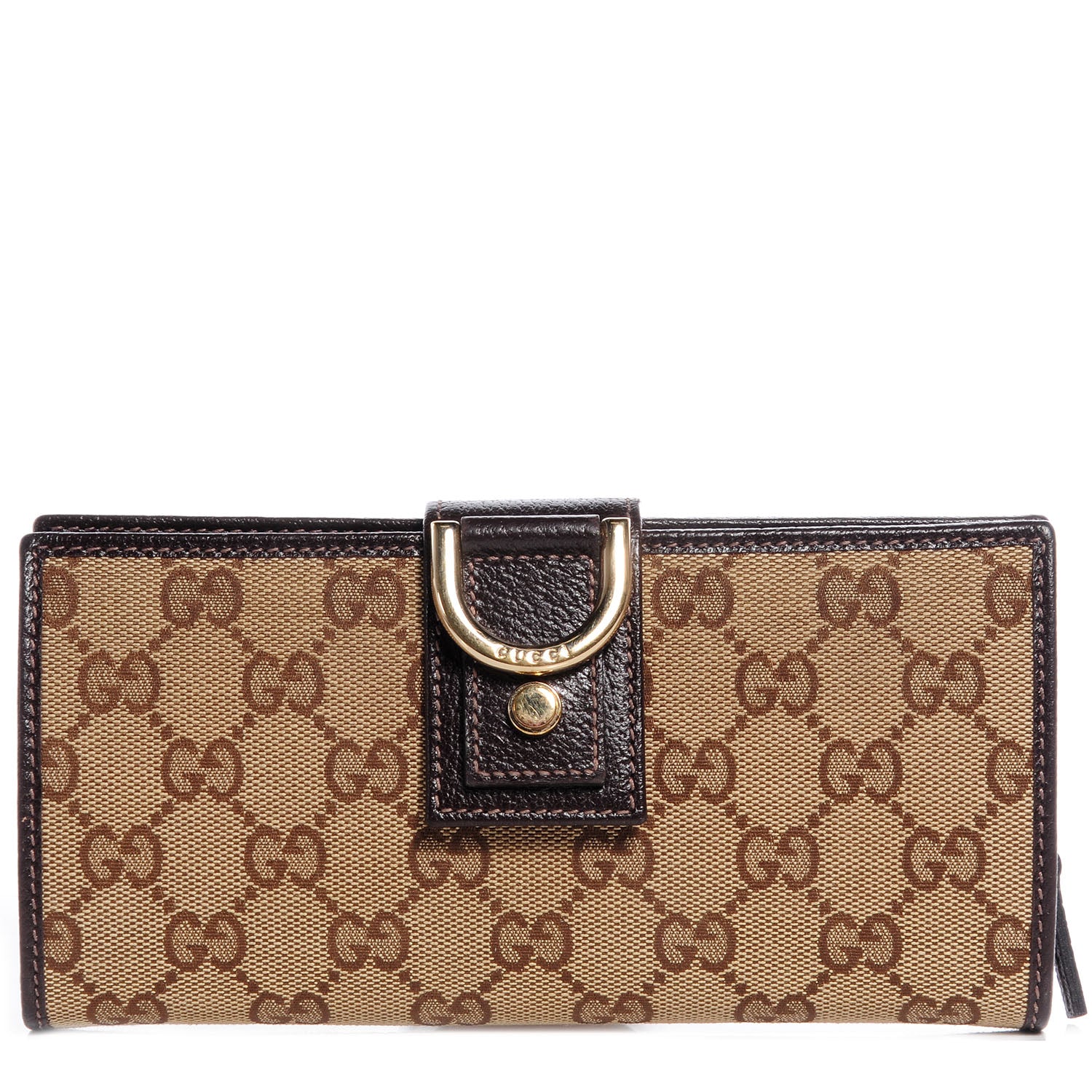 Gucci Monogram Abbey Continental Wallet Dark Brown 1 of 7