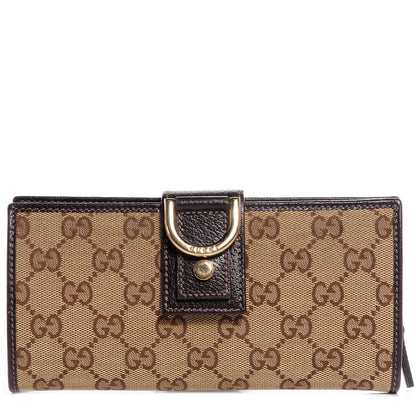 Gucci Monogram Abbey Continental Wallet Dark Brown 1 of 7
