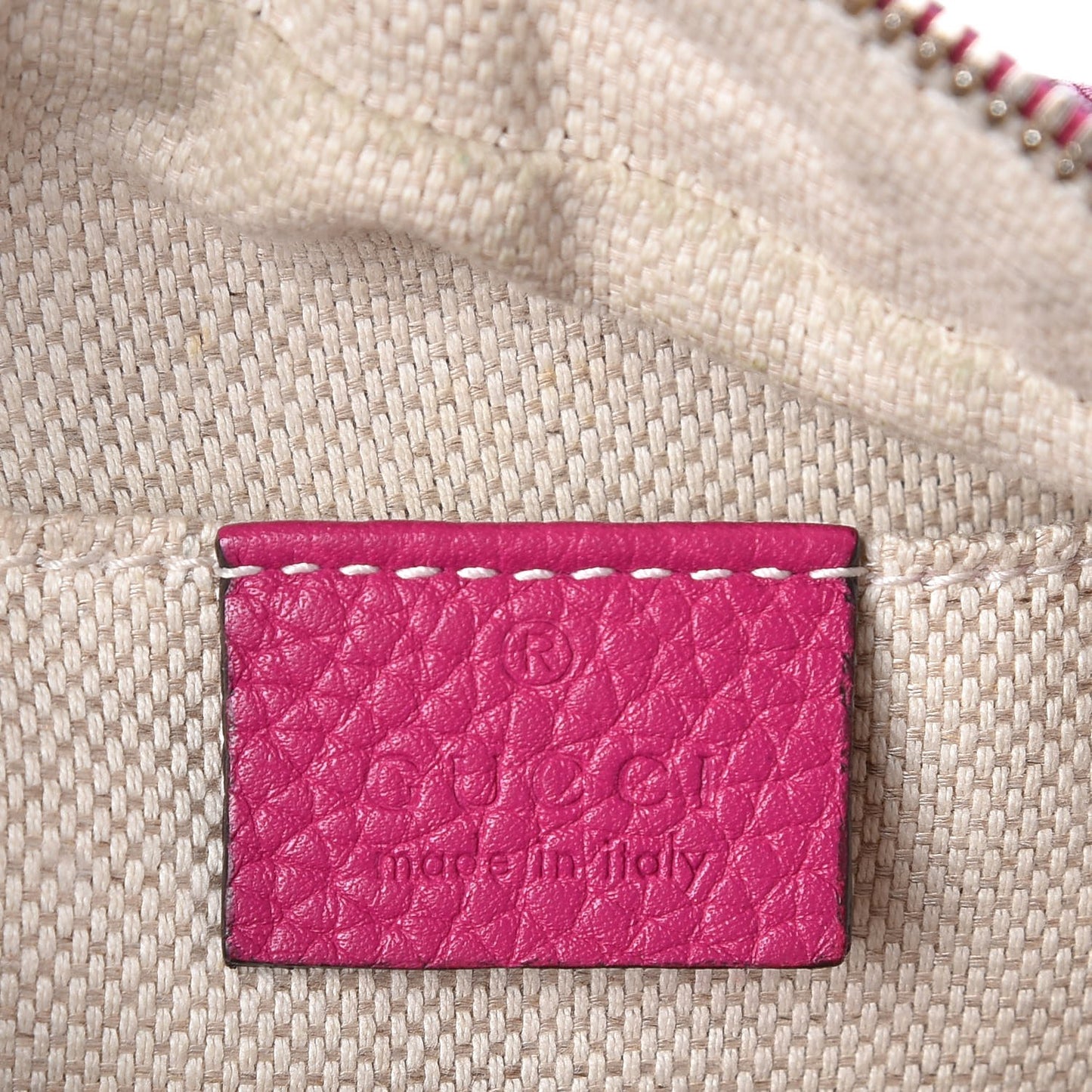 Pebbled Calfskin Small Soho Disco Bag Bright Bougainvillea