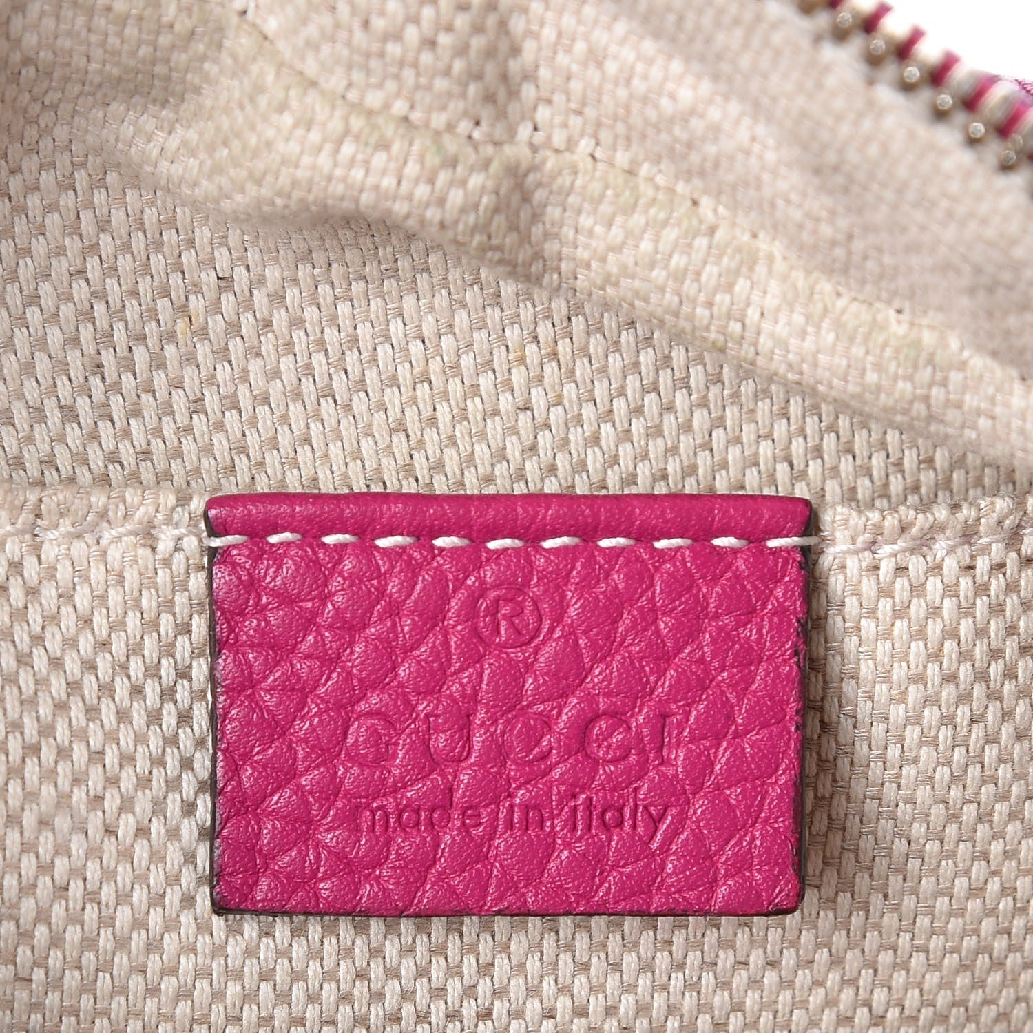 Gucci Pebbled Calfskin Small Soho Disco Bag Bright Bougainvillea 6 of 7