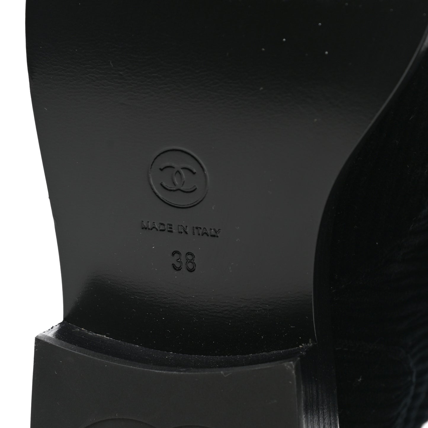 Velvet CC Cap Toe Boots 38 Black