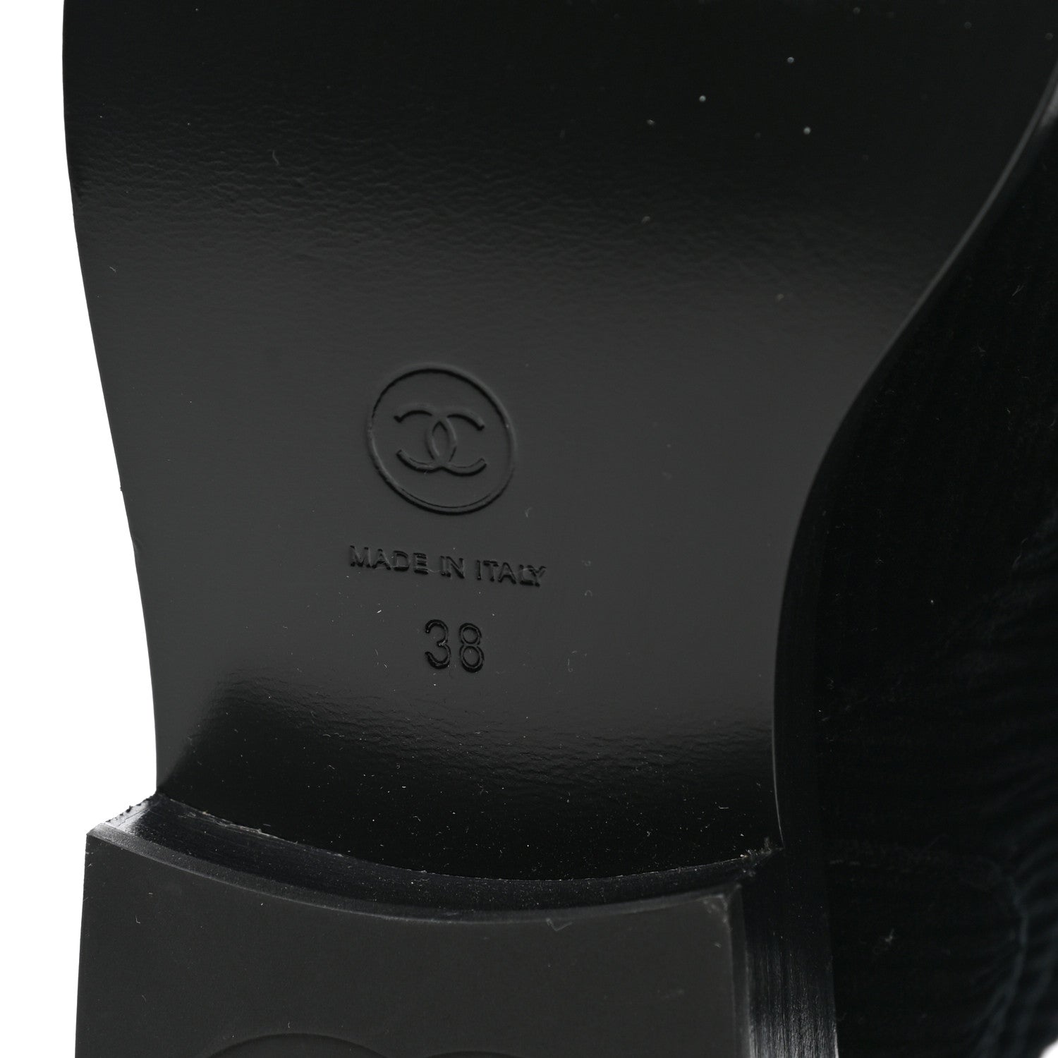 Chanel Velvet CC Cap Toe Boots 38 Black 6 of 10