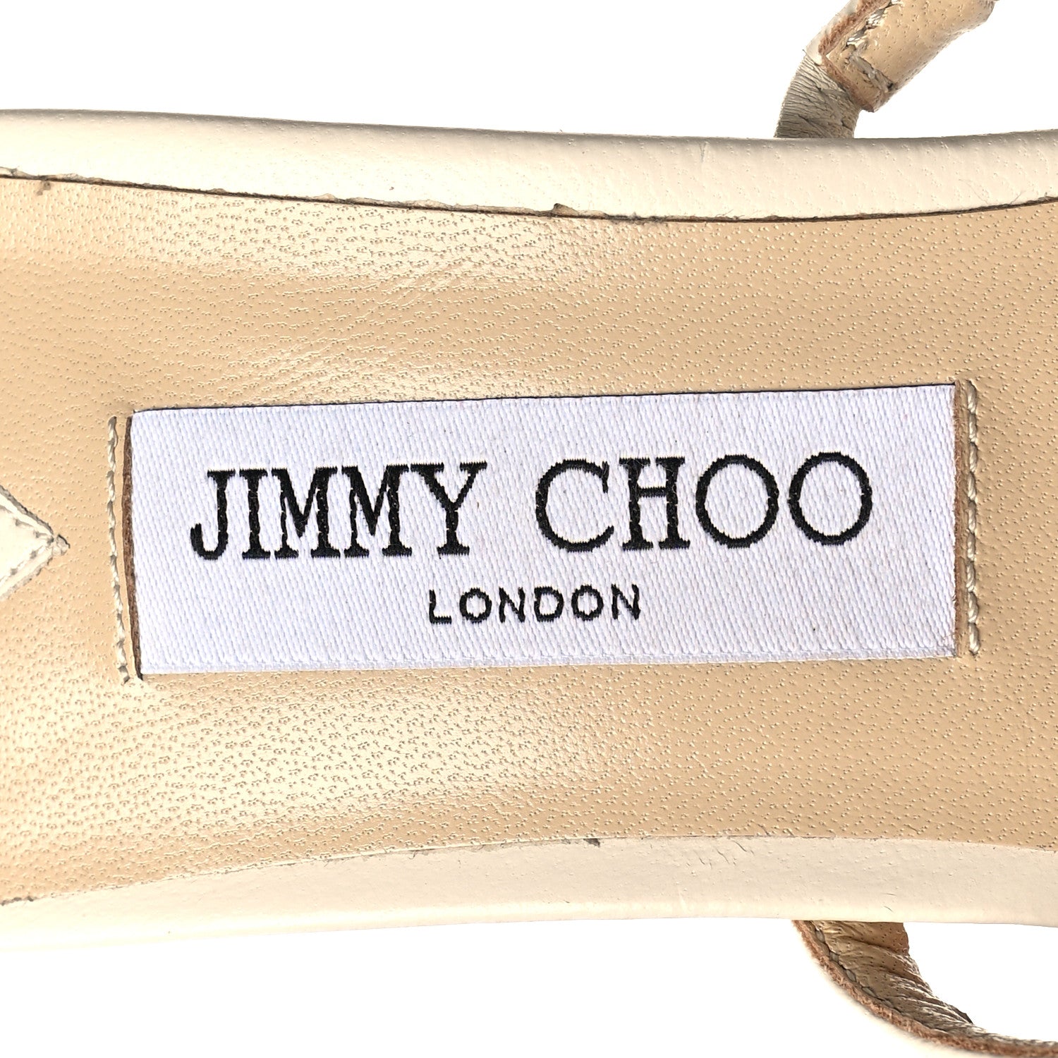 Jimmy Choo Shimmer Suede Pearl Embellished Amara 85 Mule Sandals 41 Champagne 7 of 8