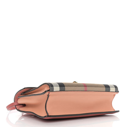 Burberry Derby Calfskin House Check Small Macken Crossbody Bag Copper Pink 4 of 14