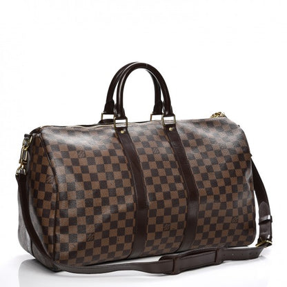Louis Vuitton Damier Ebene Keepall Bandouliere 45 21 of 34