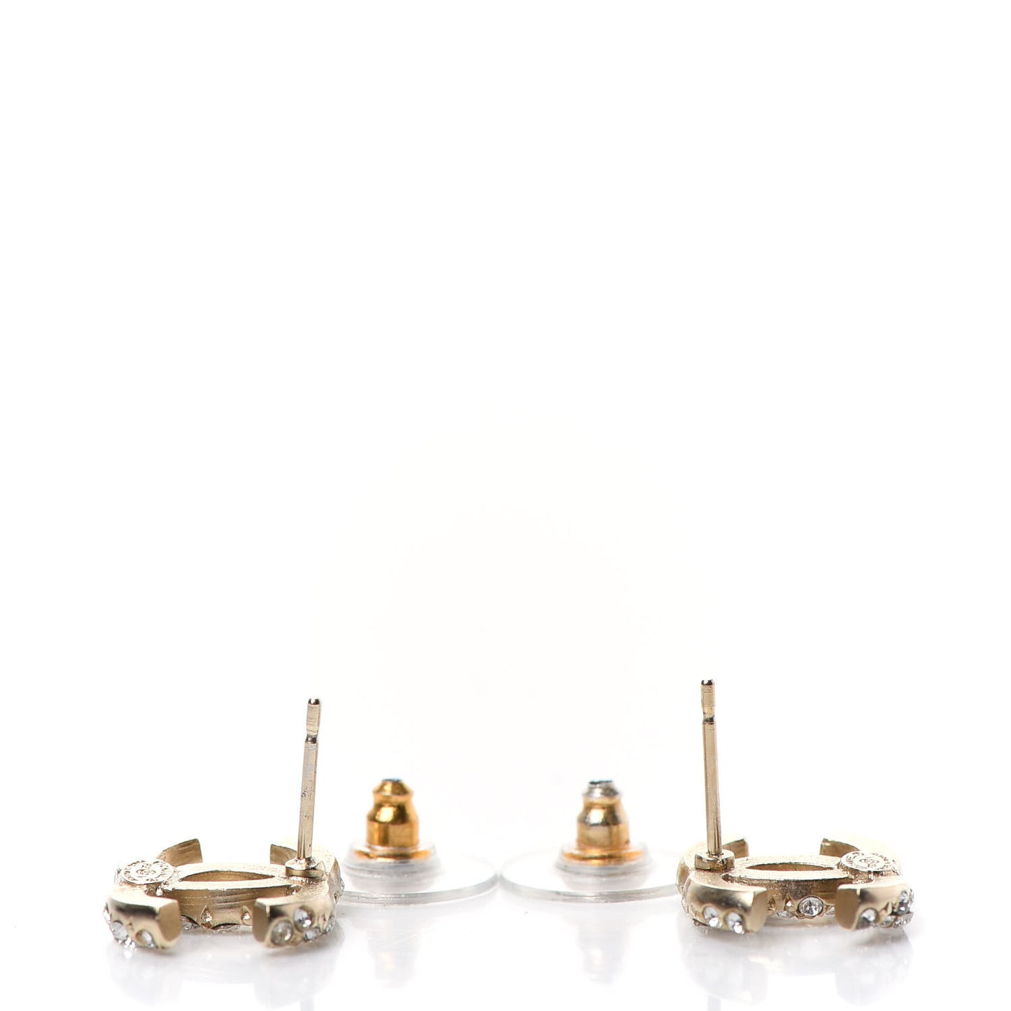 Crystal CC First Class Stud Earrings Gold