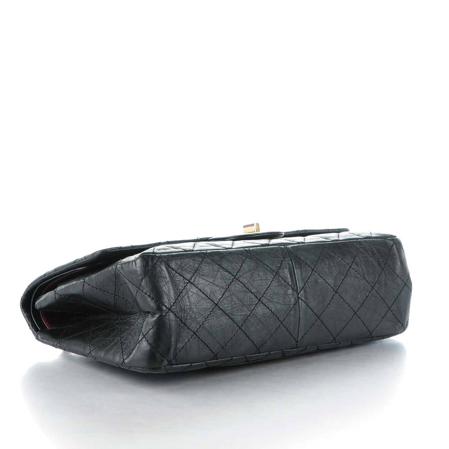 Aged Calfskin Quilted 2.55 Reissue 227 Flap Black