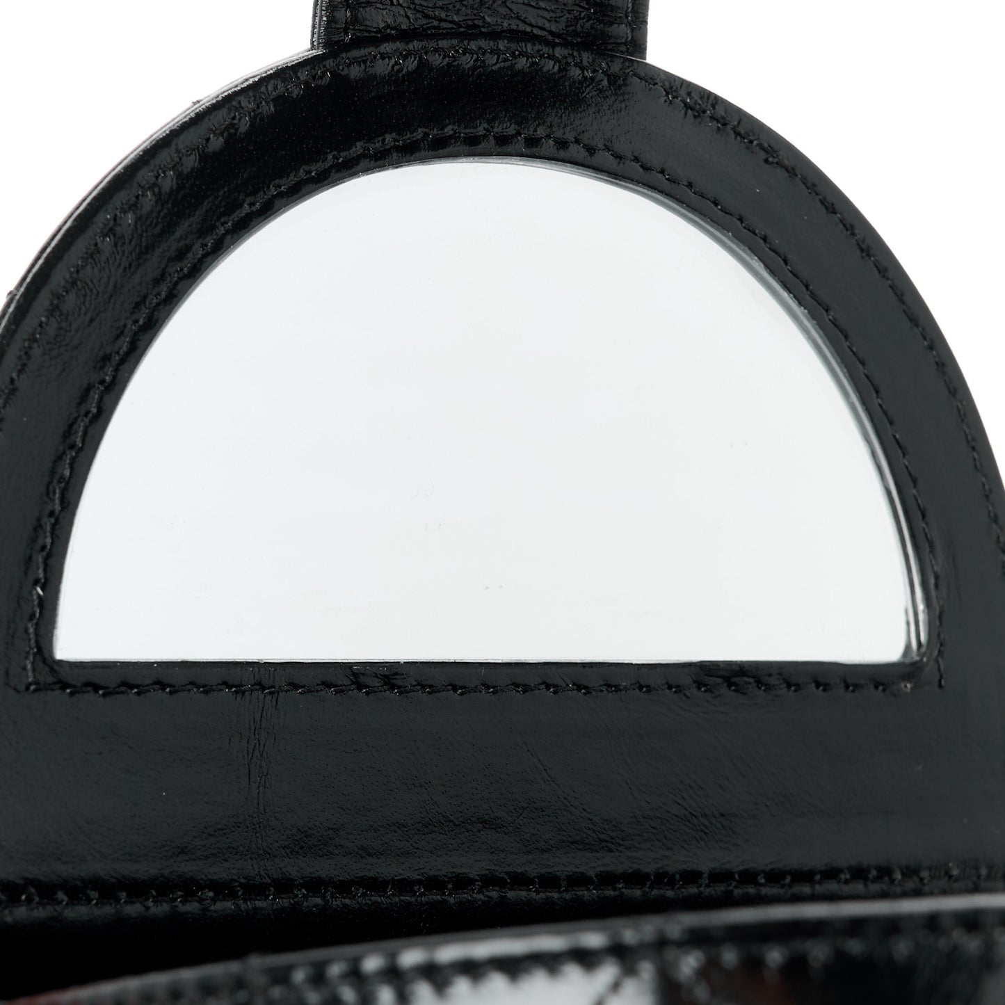 Lambskin Quilted Chain Top Handle Vanity With Chain Black