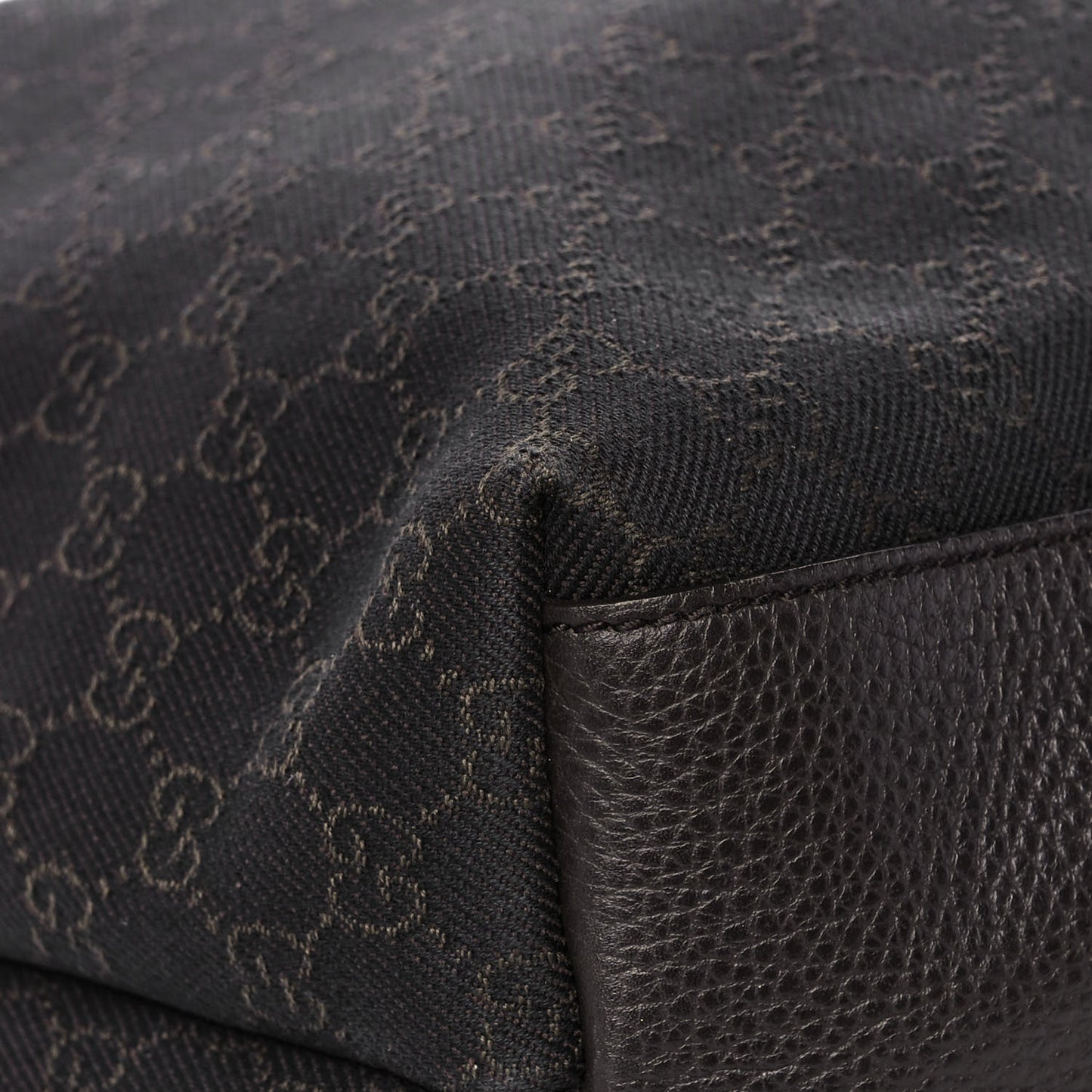 Nylon Monogram Large Tote Dark Brown