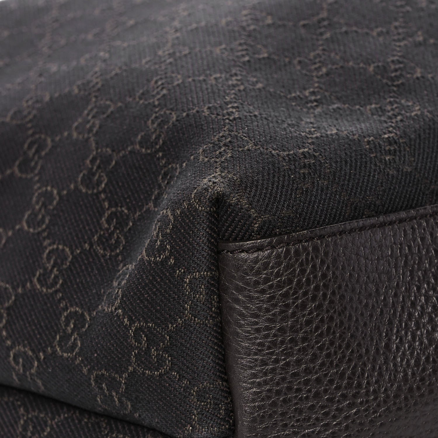 Gucci Nylon Monogram Large Tote Dark Brown 8 of 14