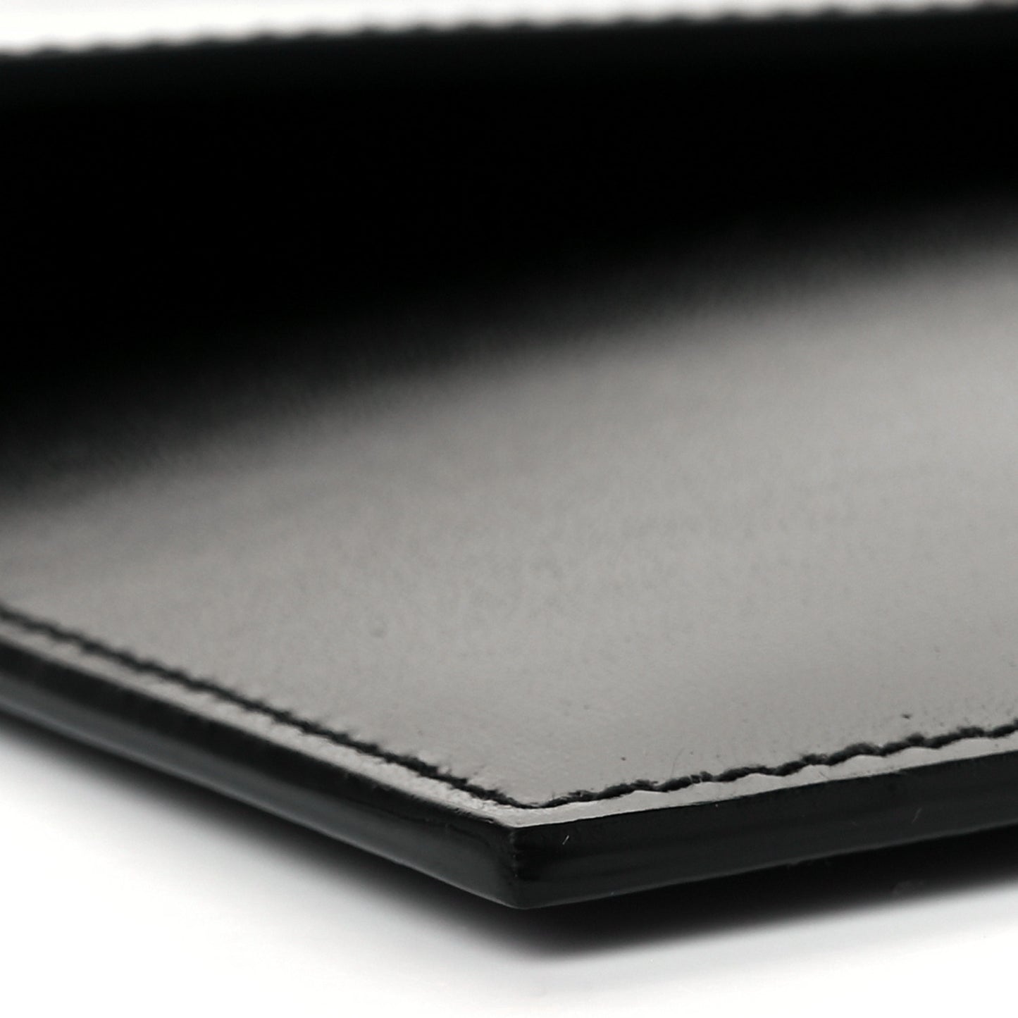 Smooth Shiny Calfskin Monogram Uptown Baby Pouch Black
