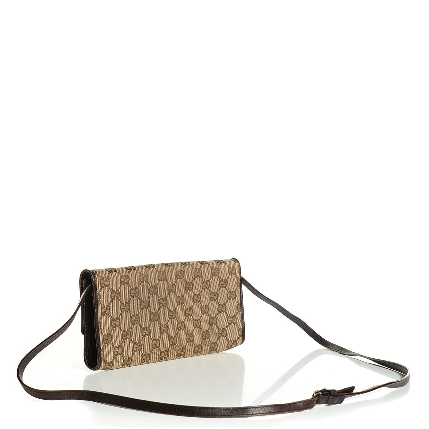 Monogram Bamboo Bar Clutch Brown