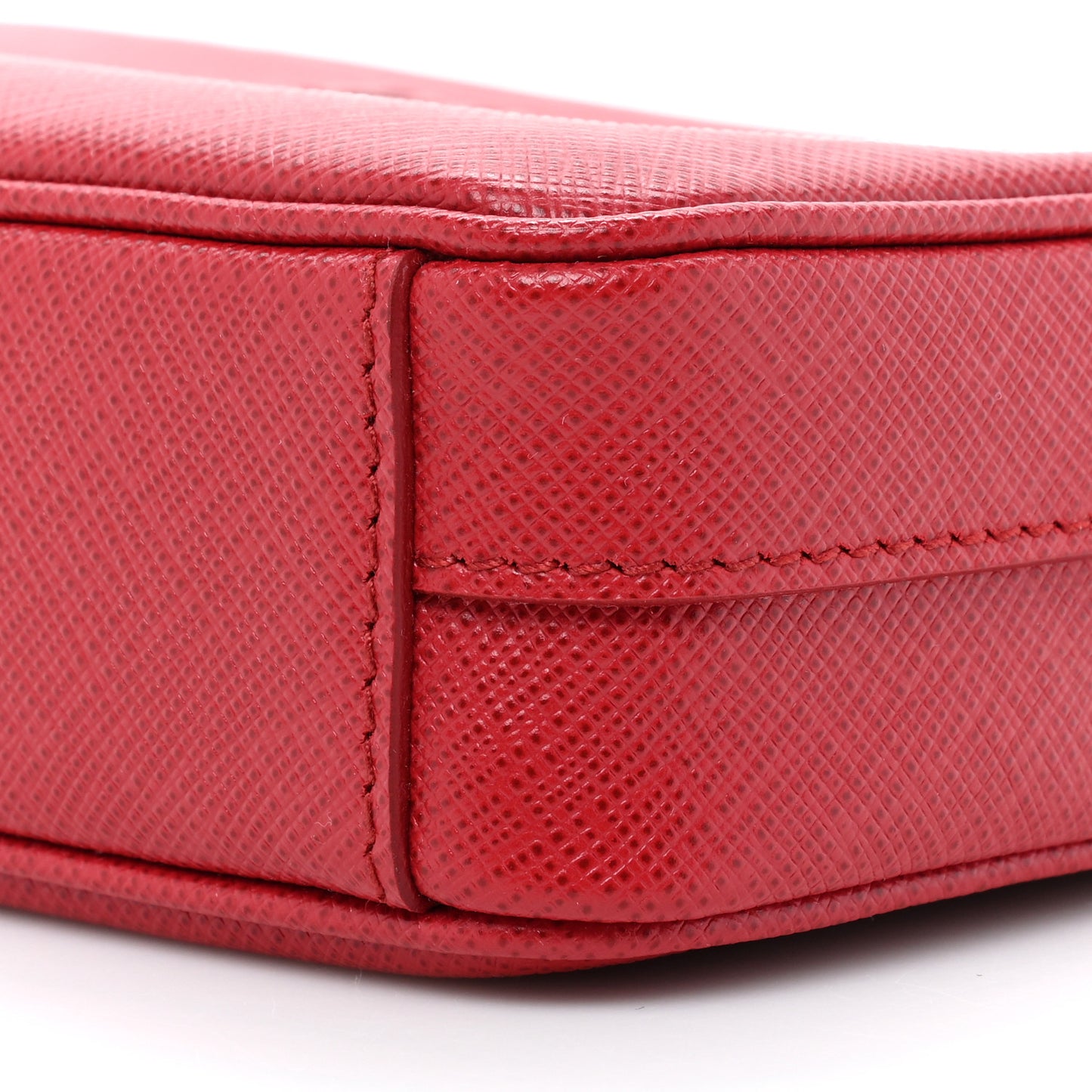 Saffiano Lux Small Camera Crossbody Bag Fuoco