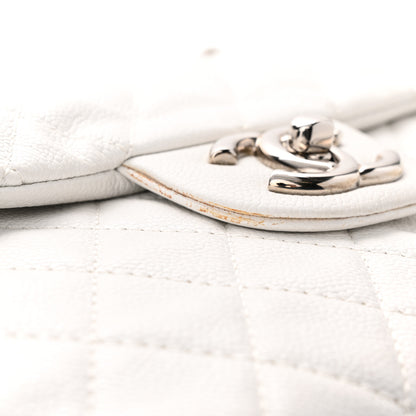 Chanel Caviar Quilted Maxi Single Flap White 17 of 17