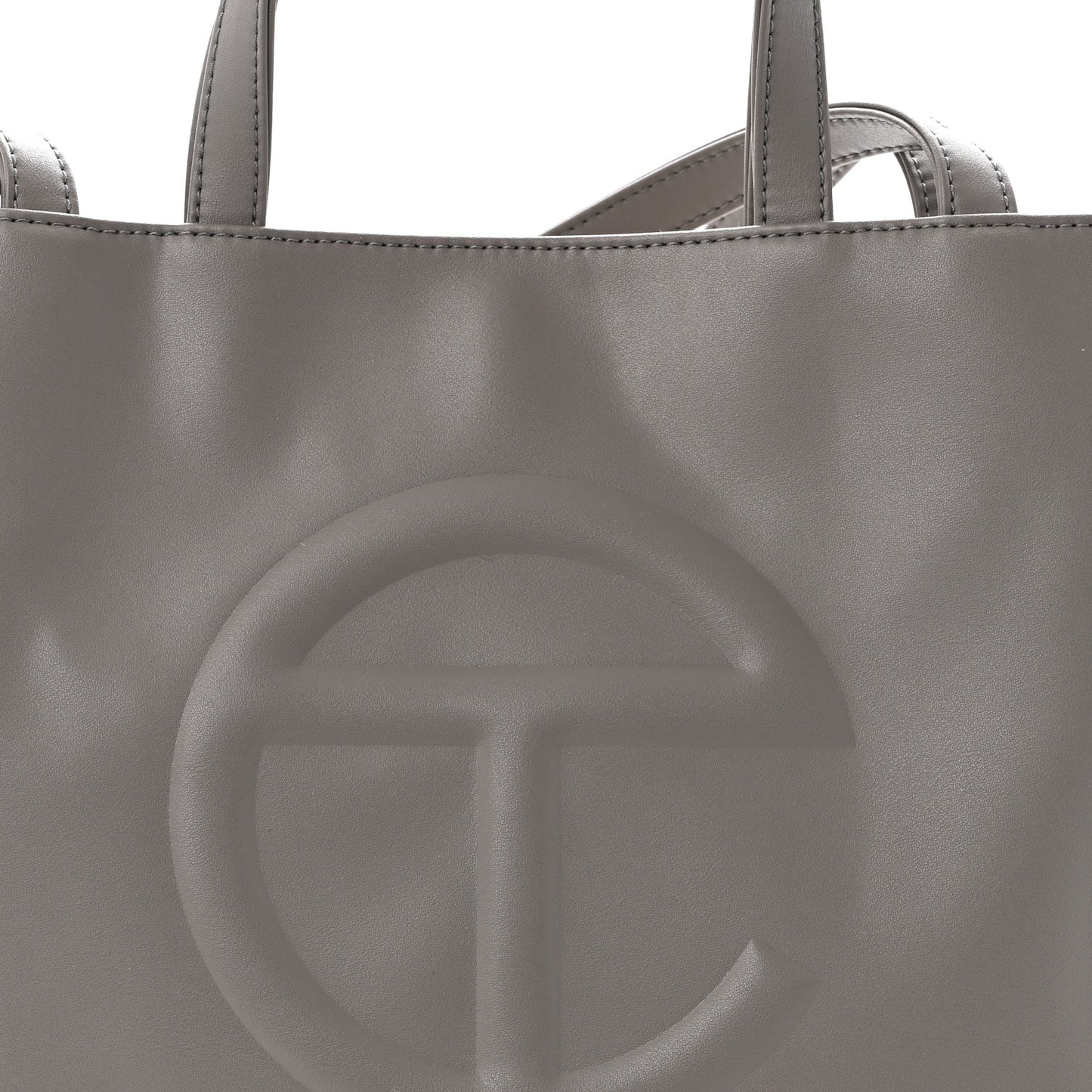 Vegan Leather Medium Shopping Bag Grey