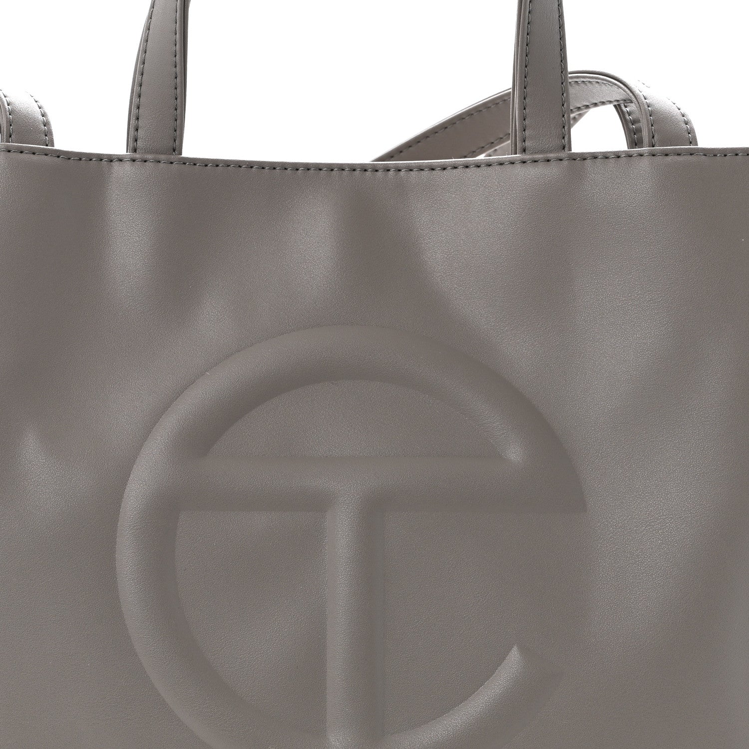 Telfar Vegan Leather Medium Shopping Bag Grey 8 of 10