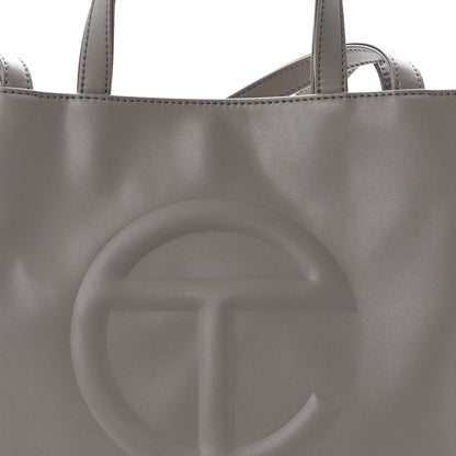 Telfar Vegan Leather Medium Shopping Bag Grey 8 of 10