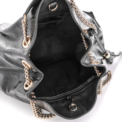 Gucci Patent Medium Soho Chain Shoulder Bag Black 5 of 7