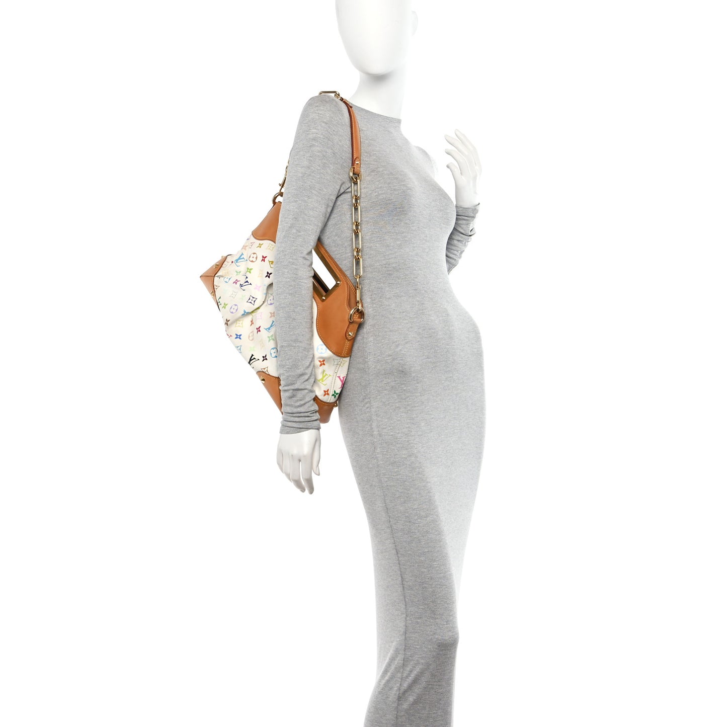 Monogram Multicolor Judy GM White
