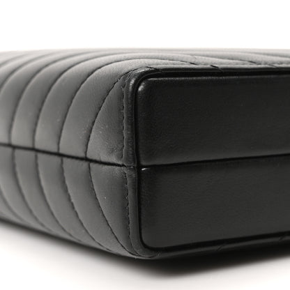Chanel Lambskin Chevron Reissue Quilted Clutch Bag Black 10 of 10
