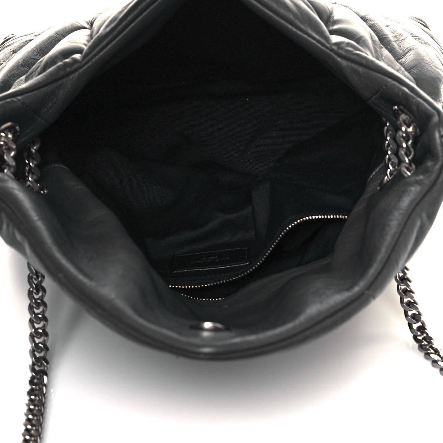 Calfskin Quilted Medium Loulou Puffer Monogram Chain Satchel Storm