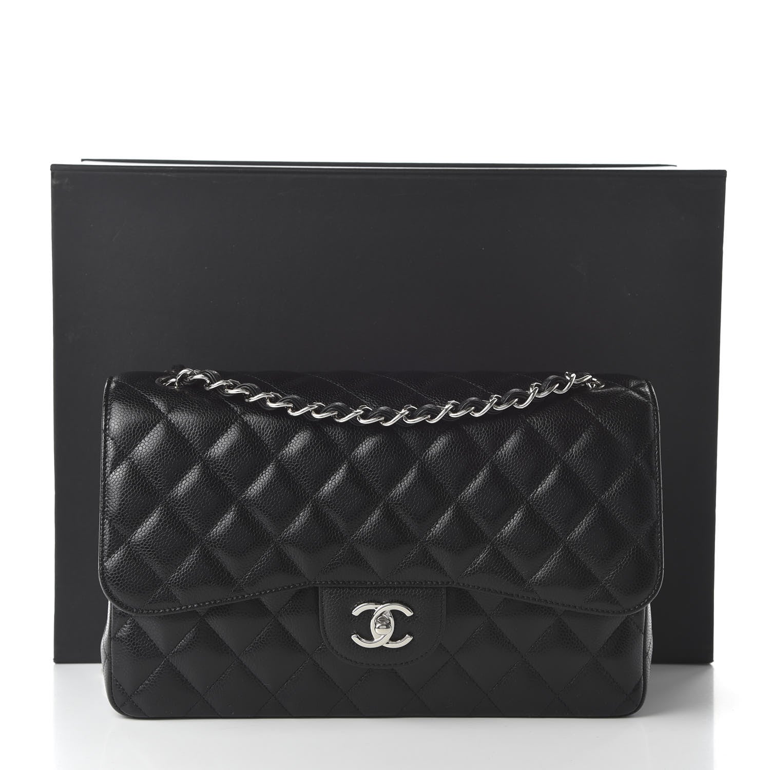 Chanel Caviar Quilted Jumbo Double Flap Black 11 of 11