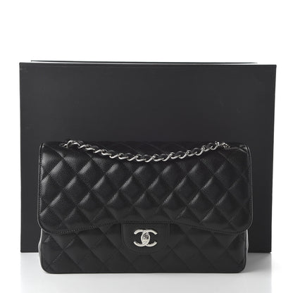 Chanel Caviar Quilted Jumbo Double Flap Black 11 of 11