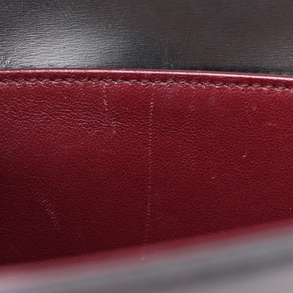 Saint Laurent Smooth Calfskin Medium Classic Monogram Cassandra Top Handle Black Rouge Legion 12 of 19