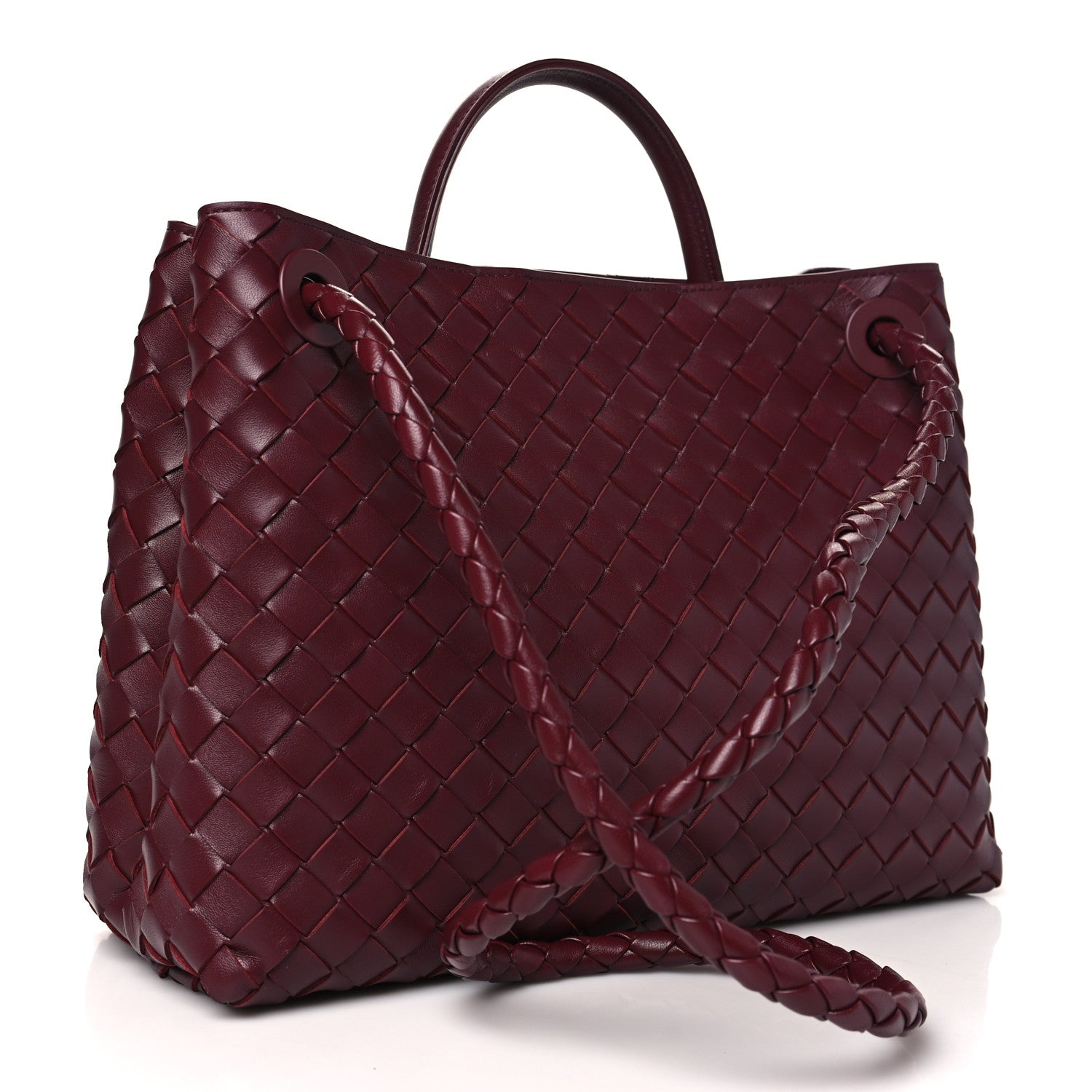 Bottega Veneta Nappa Intrecciato Small Andiamo Shoulder Bag Barolo 3 of 9