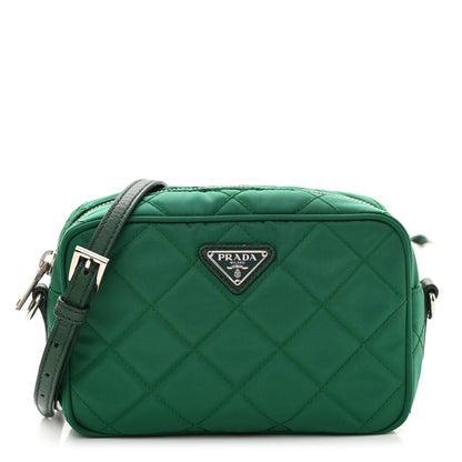 Prada Nylon Tessuto Impuntu Quilted Crossbody Bag Oleandro 1 of 10
