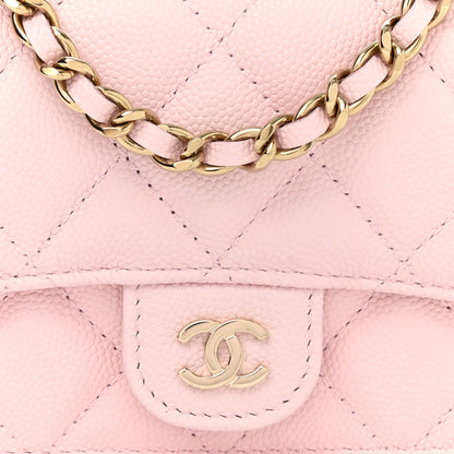 Chanel Caviar Quilted Mini Chain Bag Pink 9 of 12