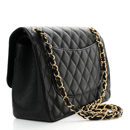 Chanel Caviar Quilted Jumbo Double Flap Black 3 of 11