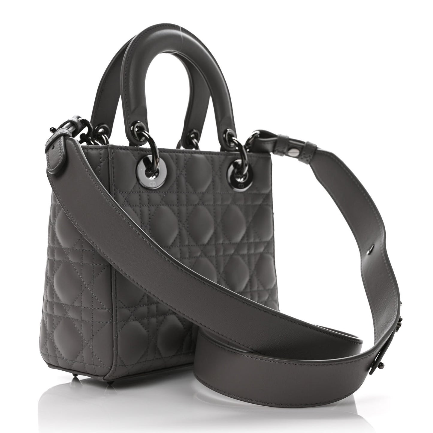 Lambskin Cannage Small My ABCDior Lady Dior Grey