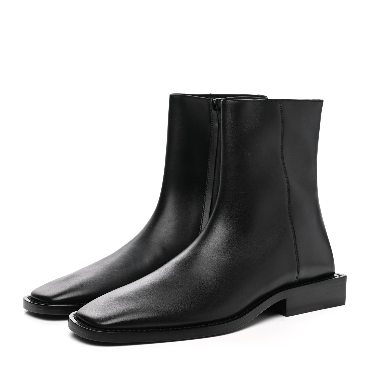 Balenciaga Calfskin Soft Rim Ankle Booties 40 Black 3 of 7
