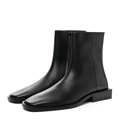 Balenciaga Calfskin Soft Rim Ankle Booties 40 Black 3 of 7