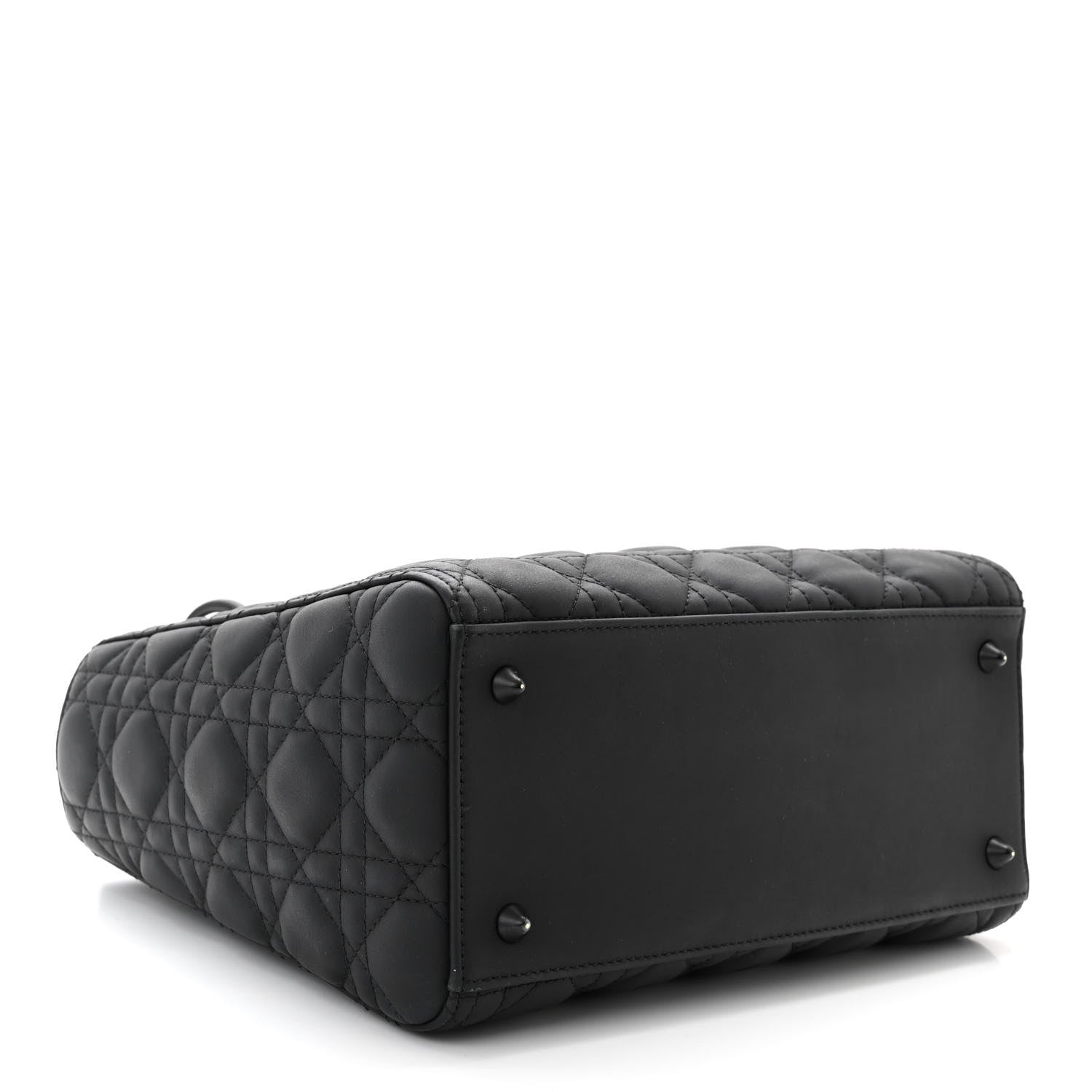 Christian Dior Ultra Matte Calfskin Cannage Medium Lady Dior Black 4 of 10