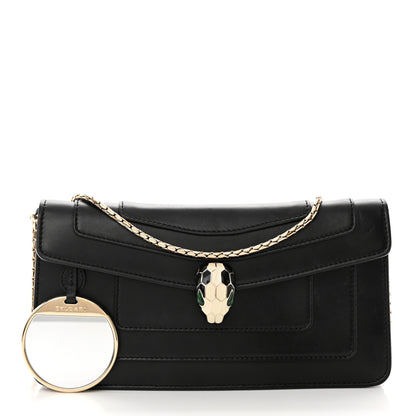Bulgari Calfskin Serpenti Forever Shoulder Bag Black 3 of 13