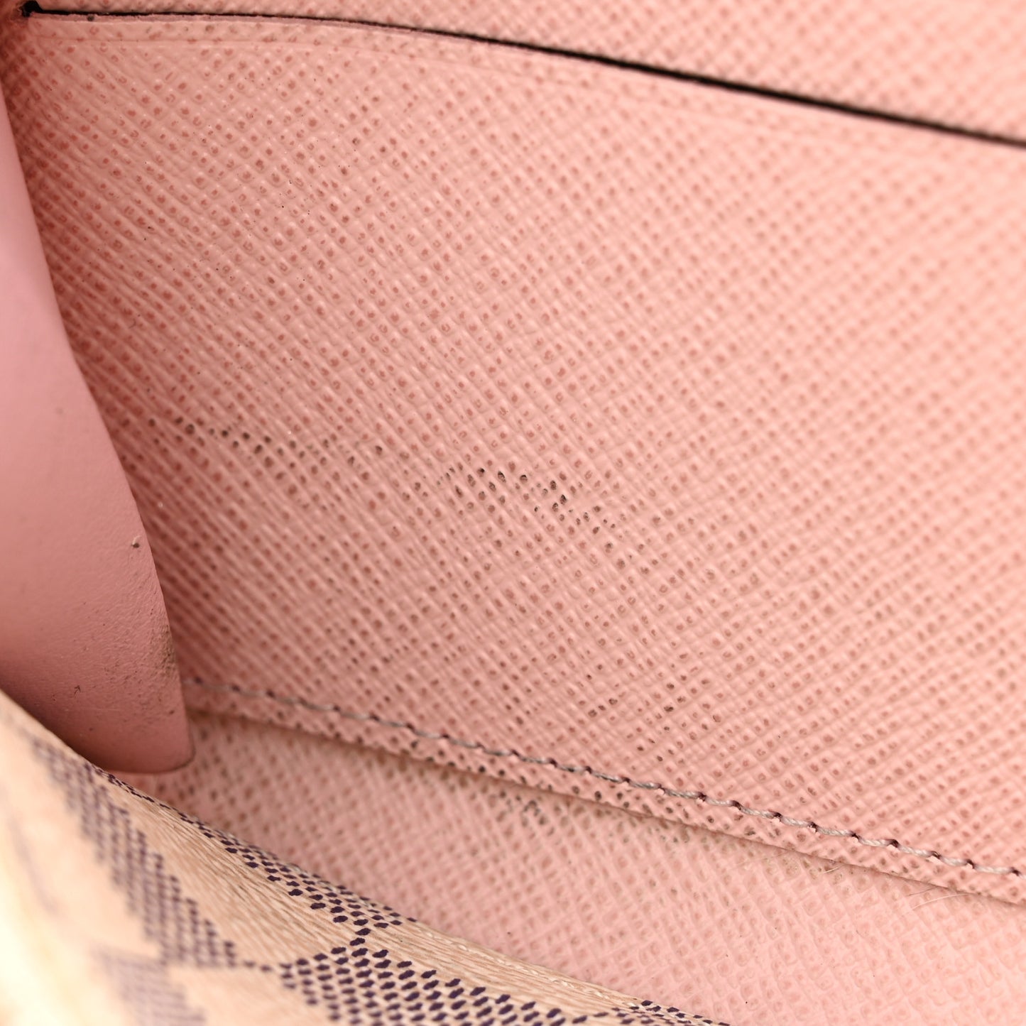 Damier Azur Clemence Wallet Rose Ballerine